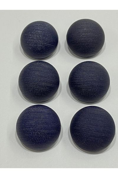 karantuhafiye Navy Blue 6-Piece Matte Pearl Curved Trench Coat and Jacket Button Set - 2.3 cm (Code:3598)
