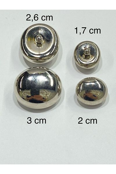 karantuhafiye Italian Buttoned Trench Coat and Jacket Set - Oval Curved and Silver Metallized