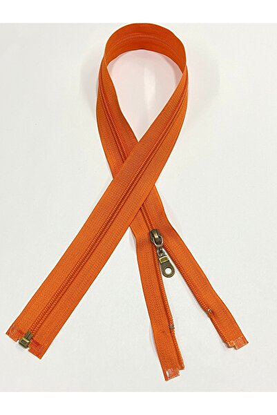 karantuhafiye Orange 65 cm Zippered Tracksuit Coat