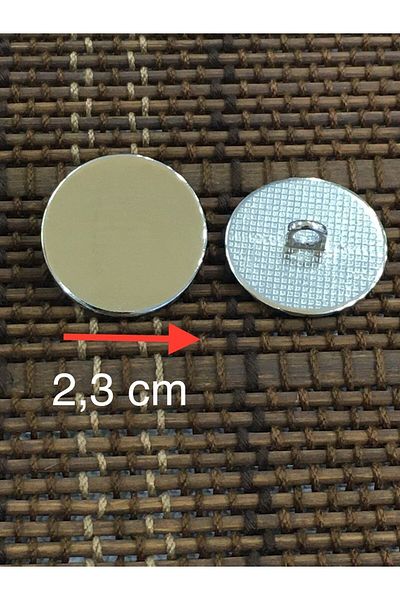 karantuhafiye Trench Coat Jacket Button Set Para Model Silver / 2.3 cm