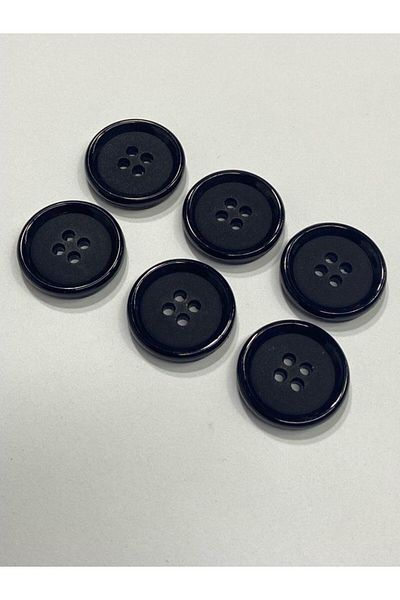 karantuhafiye Black Italian Button 6-Piece Trench Coat Set - 2.5 cm (M8926)