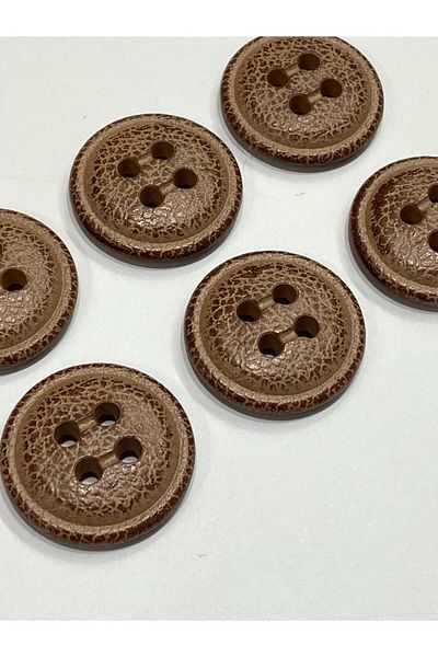karantuhafiye Coat Button / Leather Look / Tan Set of 6 3 cm