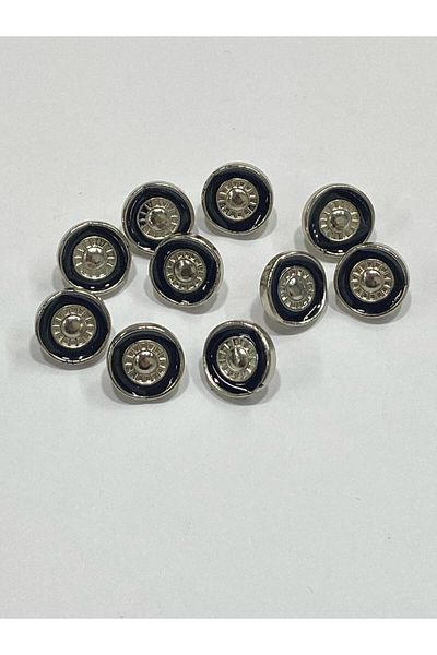 karantuhafiye Blouse Shirt Button/Metallized (Plastic) Button / Set of 10 / 1 cm