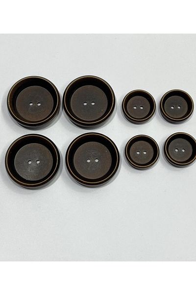 karantuhafiye Italian Design Dish Model Button Set / Coat Coat Button / Brown Color
