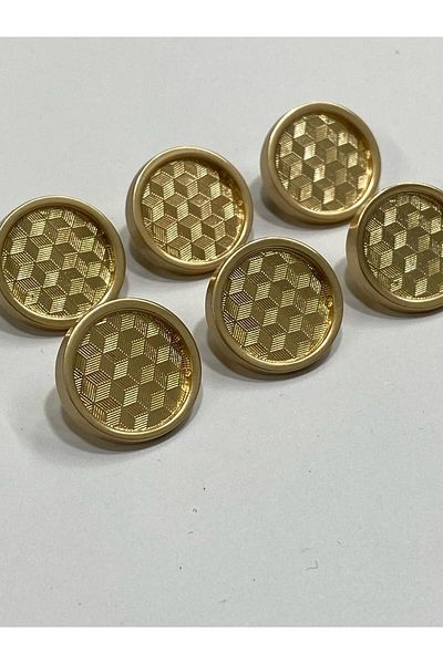 karantuhafiye Metal Button/Cardigan Vest Length/ Set of 6/1.8 cm/jx16/ Matte Gold