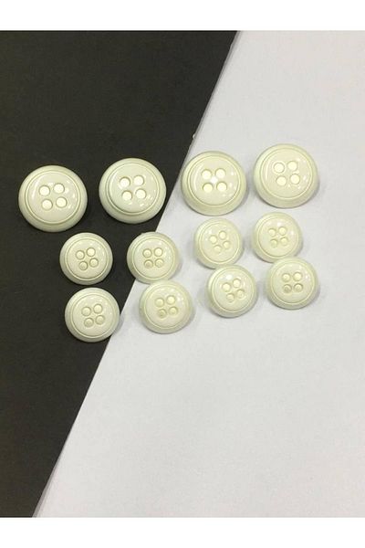 karantuhafiye Blazer Jacket Button Set Cream