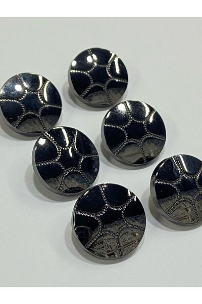 karantuhafiye Metal Button/Cardigan Vest Length/ Set of 6/1.8 cm/jx026/Anthracite
