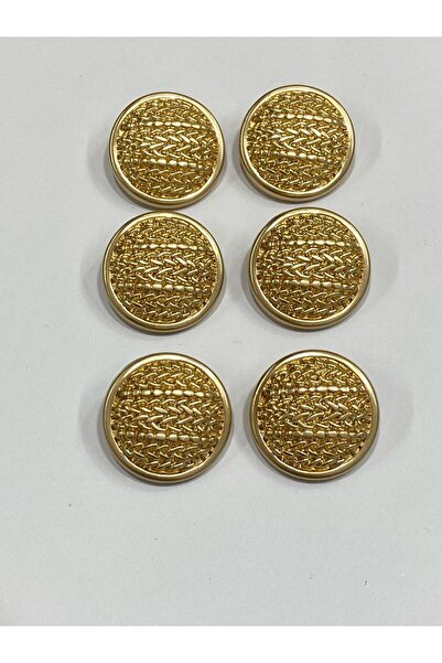 karantuhafiye Metal Button/Coat Coat Length/ Set of 6/2.5 cm/jx23/ Matte Gold