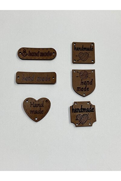 karantuhafiye Σετ με 6 ετικέτες χειροποίητης δερμάτινης εμφάνισης