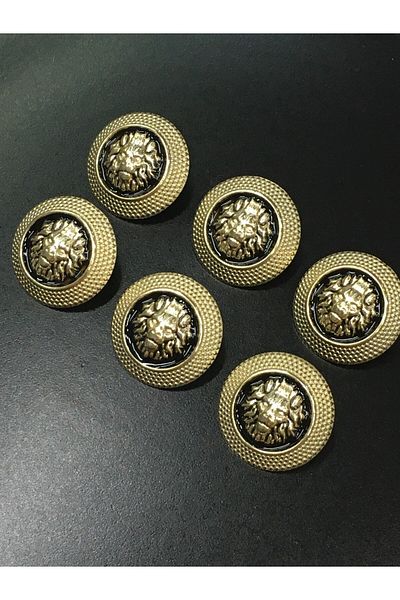 karantuhafiye Trench Coat And Jacket Button Lion Model Set Set of 6
