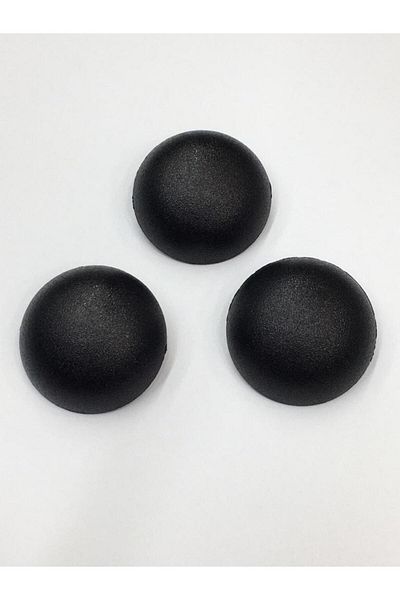 karantuhafiye 4 cm Width Set of 3 Black Giant Curved Button Coat Coat - Code:3598