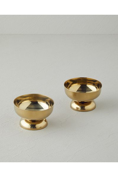 English Home Glacial Gold 200 ml Stainless Steel Set of 2 Cups