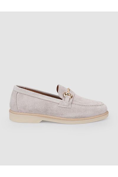 Cabani Loafer de damă 100% piele naturală din piele intoarsa bej