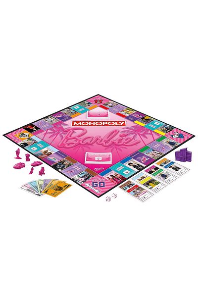Monopoly : لعبة لوحة إصدار باربي | للأعمار من 8 سنوات فما فوق | من 2 إلى 6 لاعبين | ألعاب عائلية ممتعة للأطفال والكبار