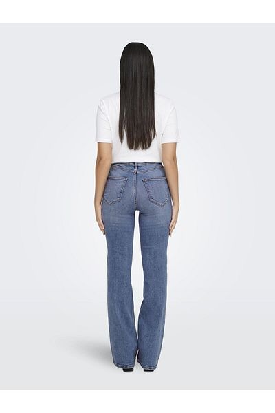 ONLY Τζιν με φαρδιά κοπή ONLLUNA Hohe Taille Ausgestellt Jeans