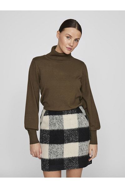 VILA Strickpullover mit Rollkragen