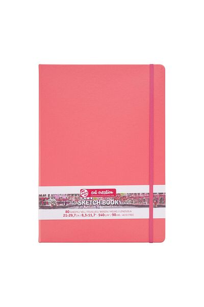 Talens 21X30Cm 140Gr 80Yp Hard Covered Art Creation Sketch Book - Salmon/Rt 9314313 M