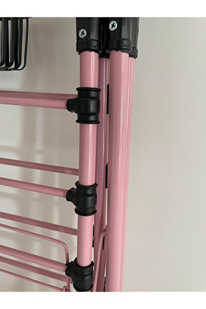 sobapark Pembe Renkli Kanatlı Kurutmalık Elbise Çamaşır Kurutmalığı Kalın Borulu Çamaşır Teli