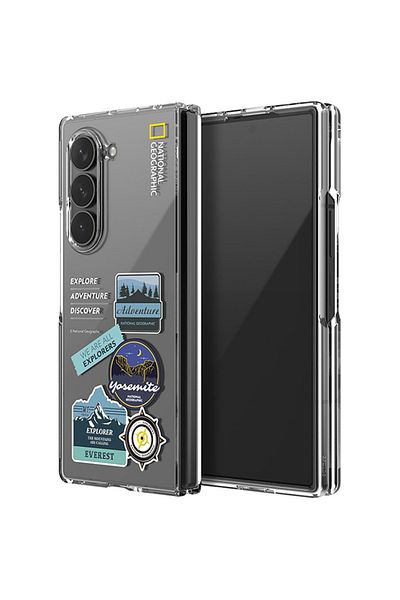 NATIONAL GEOGRAPHIC Crystal Slim Fit Case Galaxy Z Fold 6 - Adventure Logo