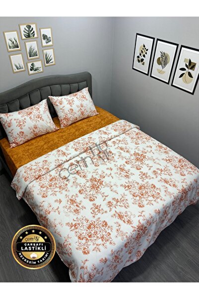 Çetinhome Çetinhome Çarşafı Lastikli Çift Kişilik Nevresim Takımı Firuze