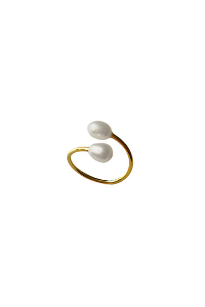 Ecru Atelier Daphne Gold İnci 925 Ayar Gümüş Kadın Yüzük