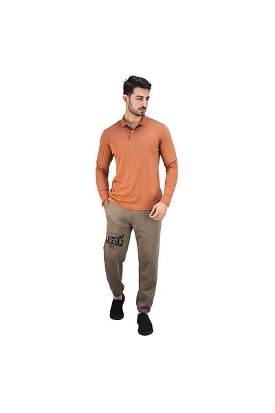 Giordano Men’s Flat Knit Collar Long Sleeve Liquid Touch Slim Fit Solid Color Polo