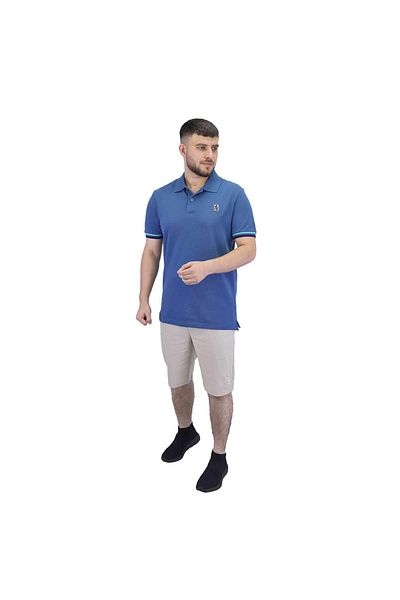 Giordano Men's Performance Slim Fit Lion Embroidery Solid Polo