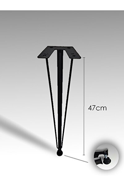 VennaHome 47cm-4'lü Demir Sehbağa Ayak, Demir Ayak , Masa Ayağı, Metal Ayaklar.