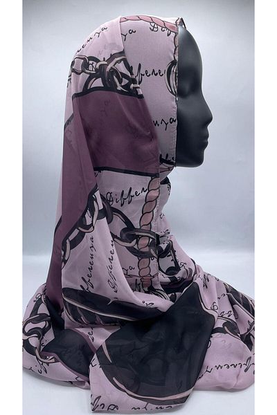 Differenza Chain Patterned Shawl - Powder
