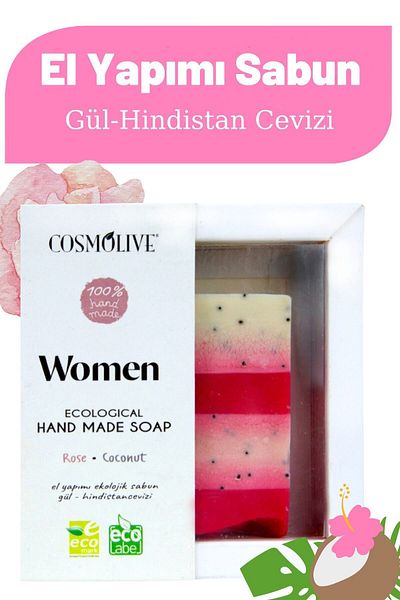 Cosmolive Handmade Soap |   Facial Hair Skin Care |   Rose & Coconut |   Special for Women |   100g