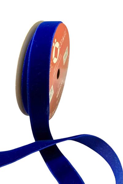 ÖZ-EL AŞ Soft Textured Blue Velvet Ribbon - 1.5 cm 5 Mt