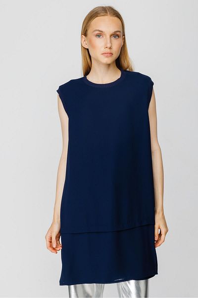 Ghisa Front Chiffon Sleeveless Tunic