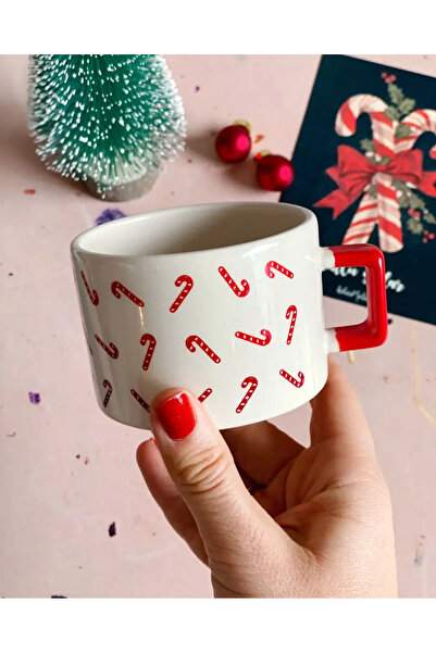 Bikutumutluluk BASTON ŞEKER YILBAŞI HEDİYESİ KUPA