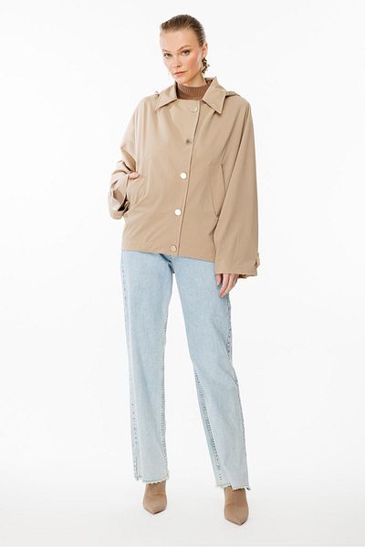 Ghisa Camel Colored Hooded Cap