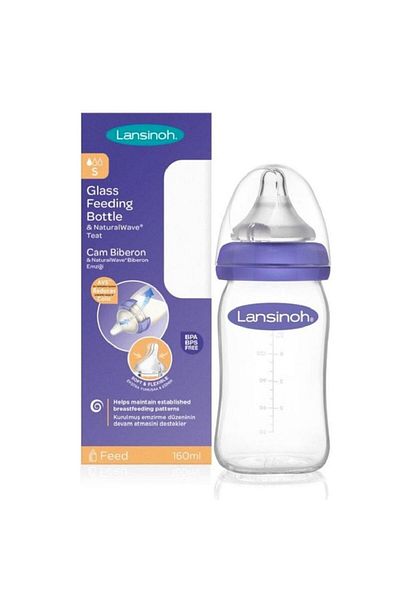 Lansinoh Glass Baby Bottle 160ml