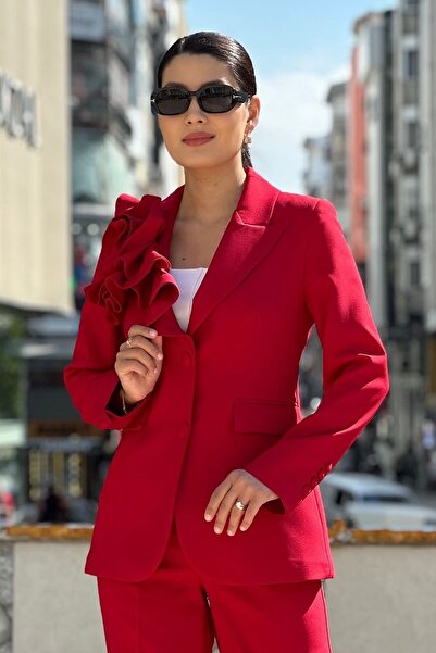 FEVER Çicek detaylı slim fit ceket