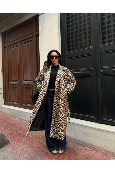ALYA BUTİK LEOPAR KAŞE KABAN
