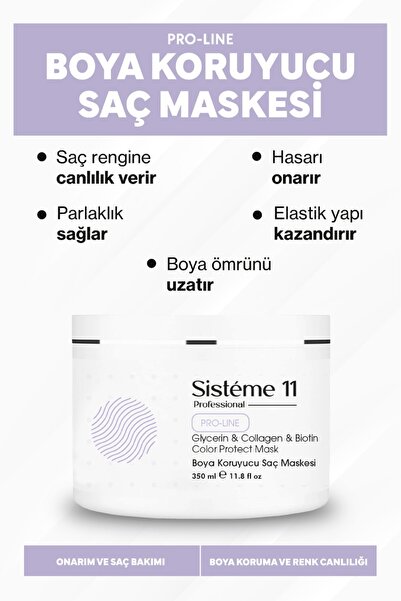 Sistéme 11 Sisteme 11 Boya Koruyucu Saç Maskesi 350 ml