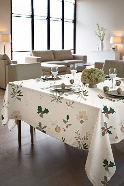 Medi Home Greenholy Kadife Dokulu Dertsiz Masa Örtüsü