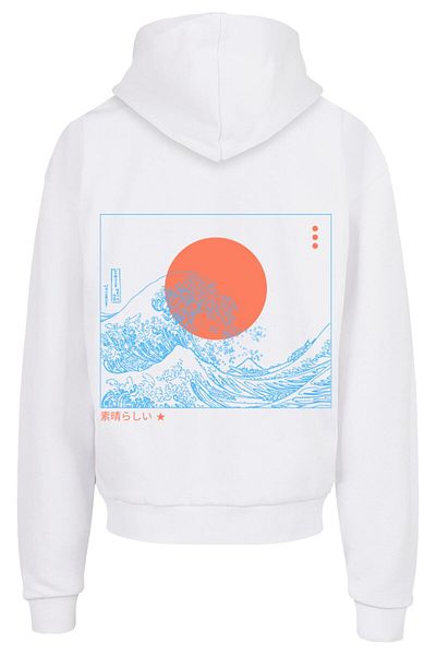 F4NT4STIC Fantastic Japanese Grey And Kanagawa Welle With Ultra Heavy Hoody