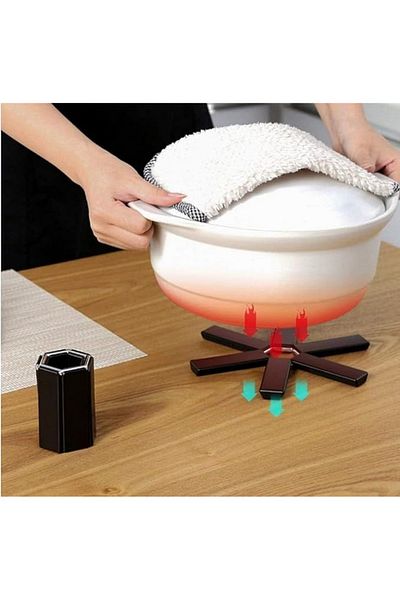 MAİN SHOP 4 Pieces Trivet Foldable Heat Resistant Pot Teapot Trivet M-021