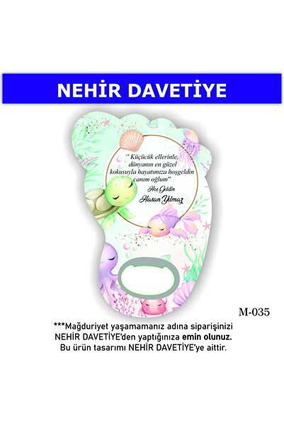 Nehir (10 ADET) AYAK AÇACAK MAGNET-YENİ DOĞAN,6AY KINASI, NİŞAN,NİKAH,SÖZ,KIN...
