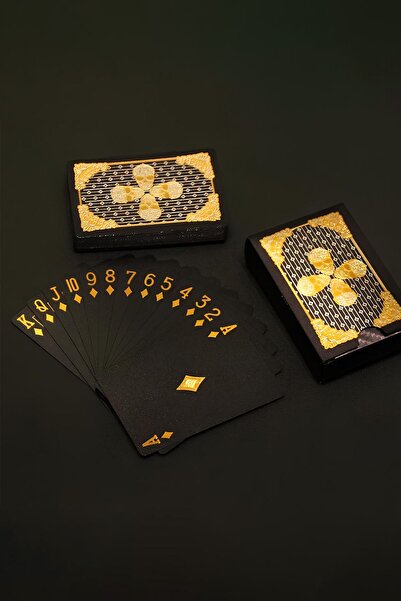 Weather Forecast Gold Skull Playing Card Slippery Plastic Waterproof Playing Card Cin499