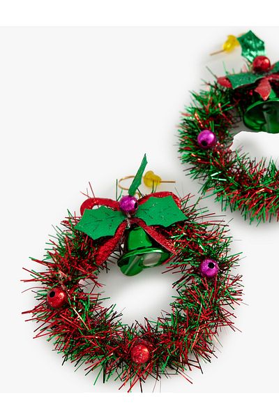 Koton Christmas Themed Multicolored Dangle Earrings