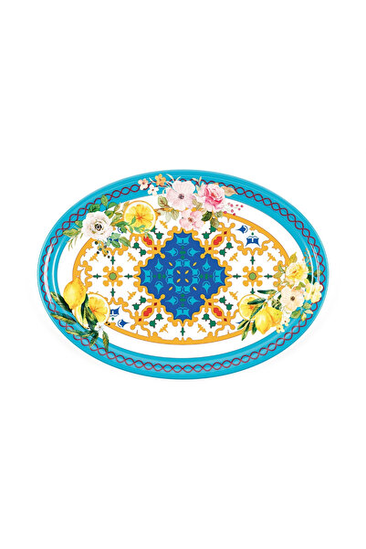GUZZİNİ Guzzini Flower Lemon Oval Tabak 50 cm x 36 cm x 3 cm