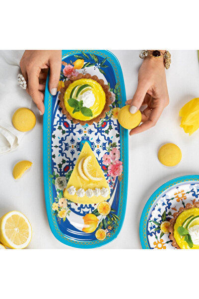 GUZZİNİ Guzzini Flower Lemon Kayık Tabak 39,5 cm x 21,5 cm x 2,5 cm
