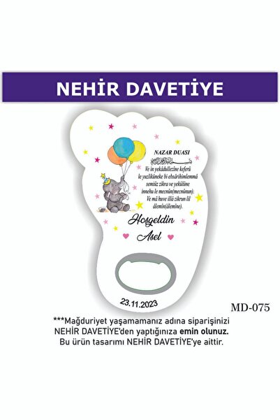 Nehir (10 ADET) AYAK AÇACAK MAGNET-YENİ DOĞAN,6AY KINASI, NİŞAN,NİKAH,SÖZ,KIN...