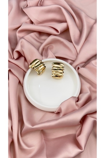 TRENDTAKI hafif kreatif gold kaplama küpe 0090