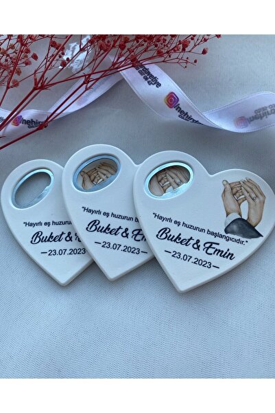 Nehir (10 ADET) KALP AÇACAK MAGNET-YENİ DOĞAN,6AY KINASI, NİŞAN,NİKAH,SÖZ,KIN...