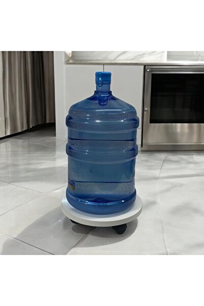 ADIM EBATLAMA Yuvarlak Ahşap Saksı Altlığı Damacana Tüp Saksı Sehpası